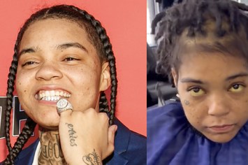 Split image of Young MA from Getty and video