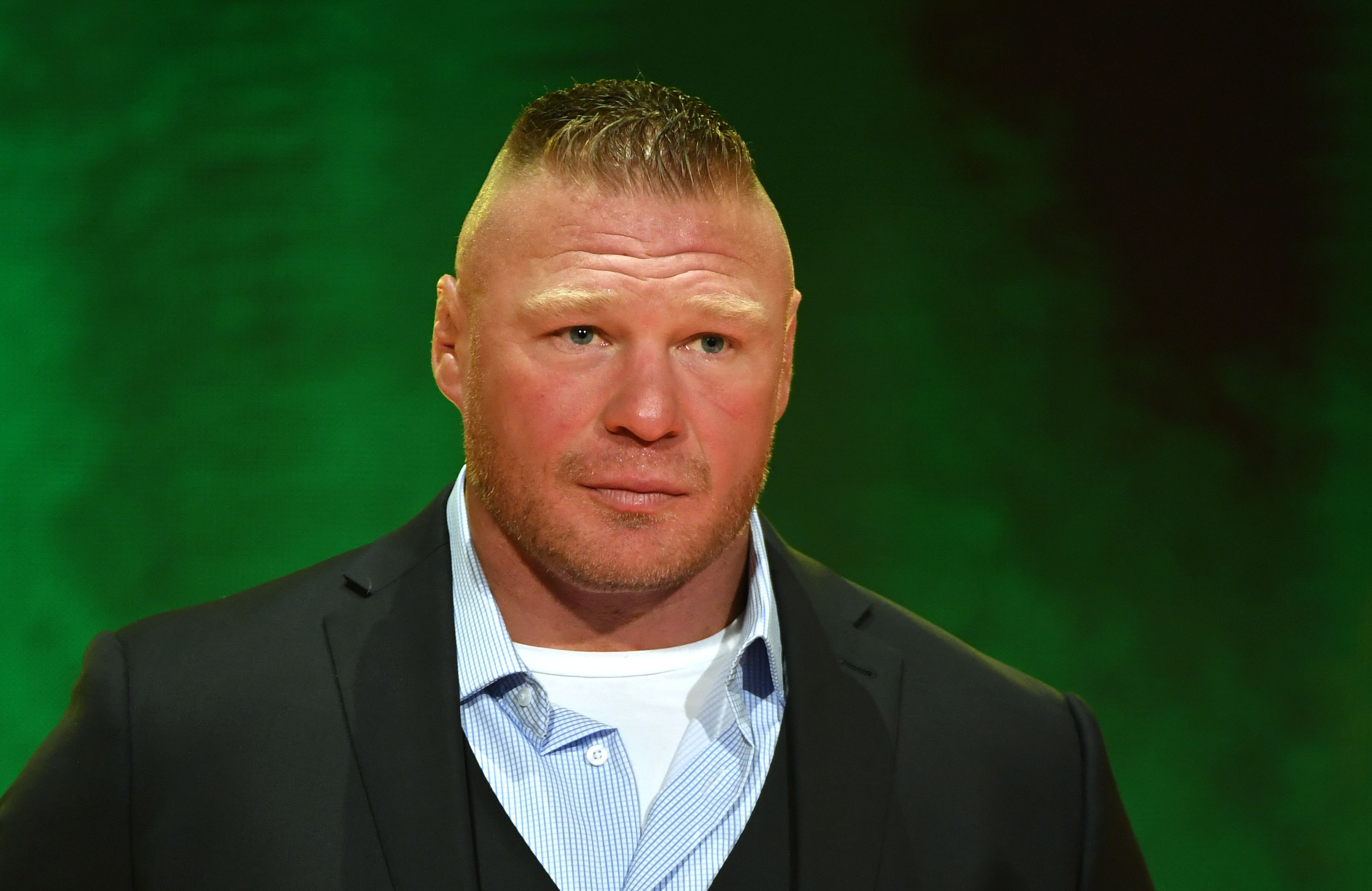 Brock Lesnar speaks at WWE event