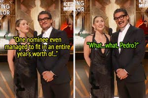 Pedro Pascal and Elizabeth Olsen at the 2023 Oscars