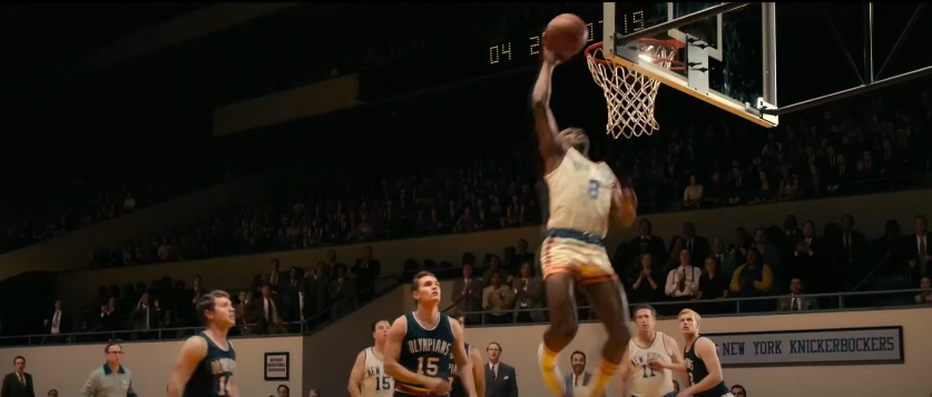 A man dunks a basketball