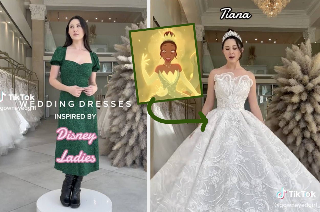 TikTok Stylist Reimagines Disney Princess Wedding Gowns TikTok Stylist Reimagines Disney Princess Wedding Gowns