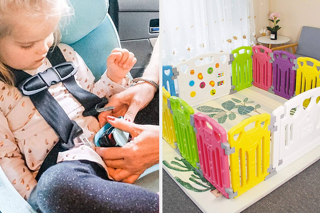 seat belt unbuckling tool and play pen