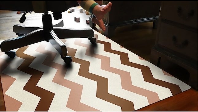 Image of patterned desk chair mat
