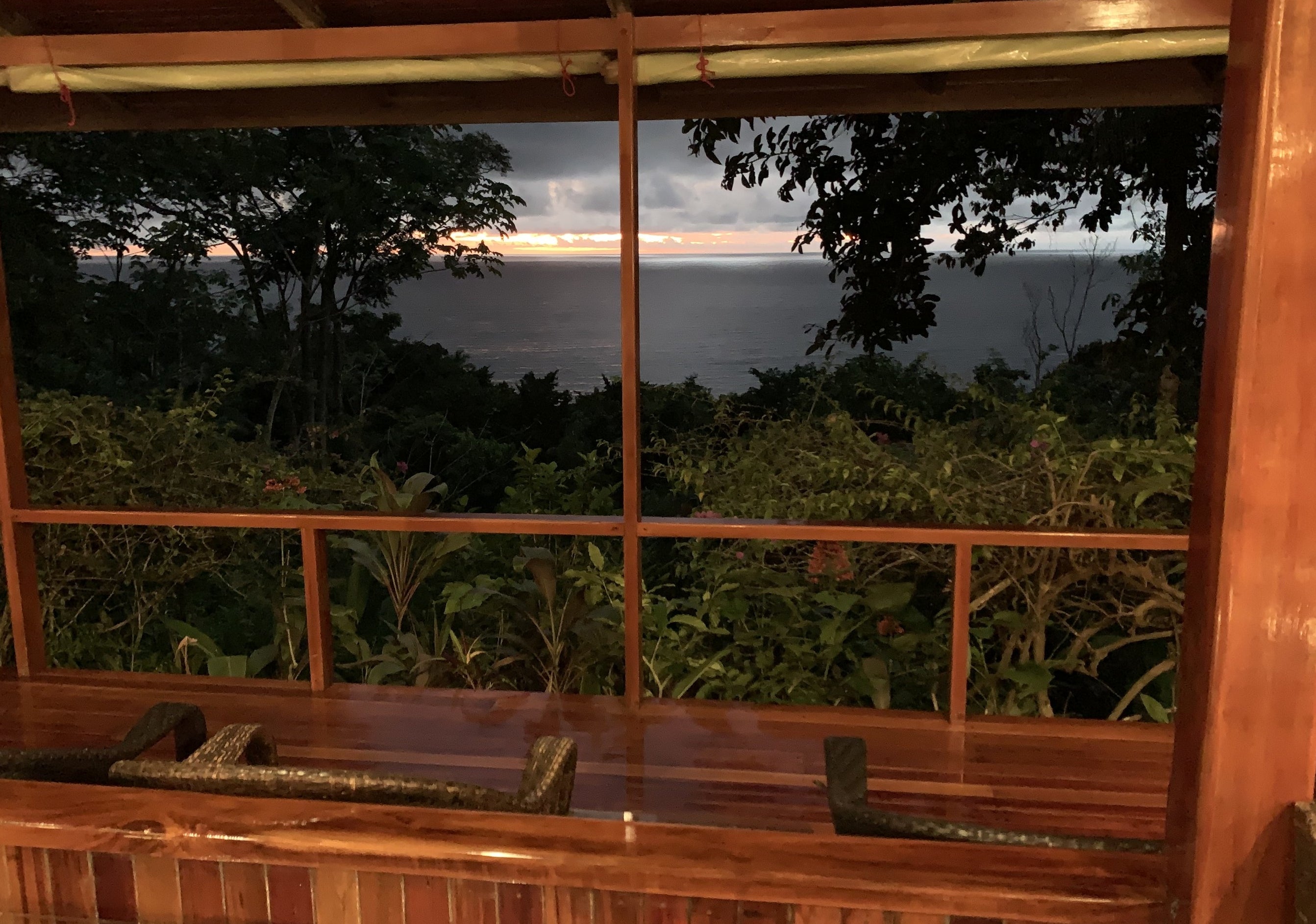 Sunset from Drake Bay ecolodge