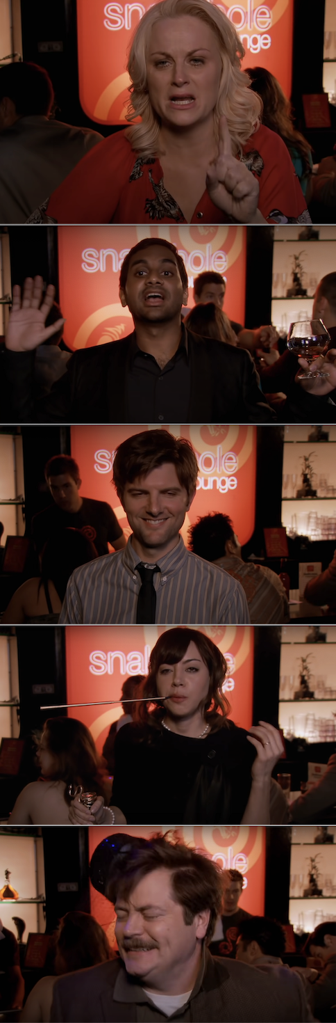 The cast of &quot;Parks and Rec&quot; being extremely drunk at the bar