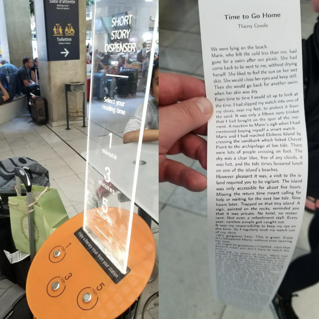 A printed short story for waiting at the airport