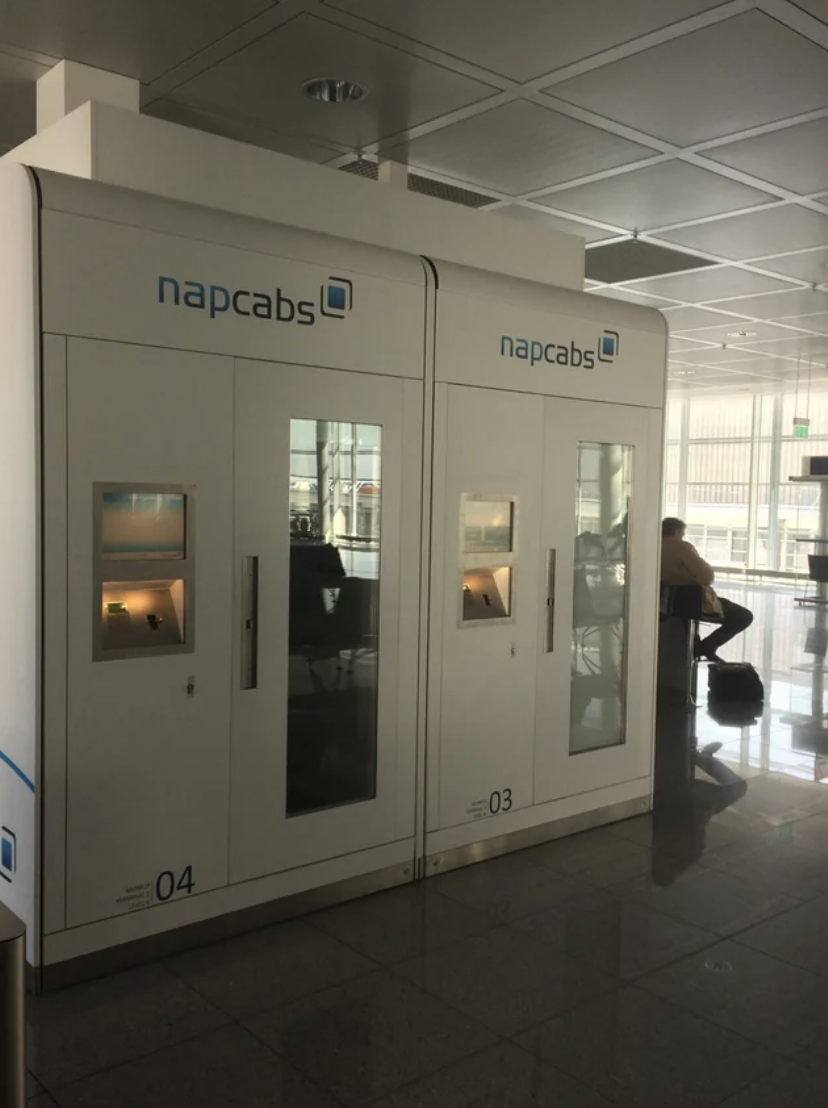 Nap cabins in an airport