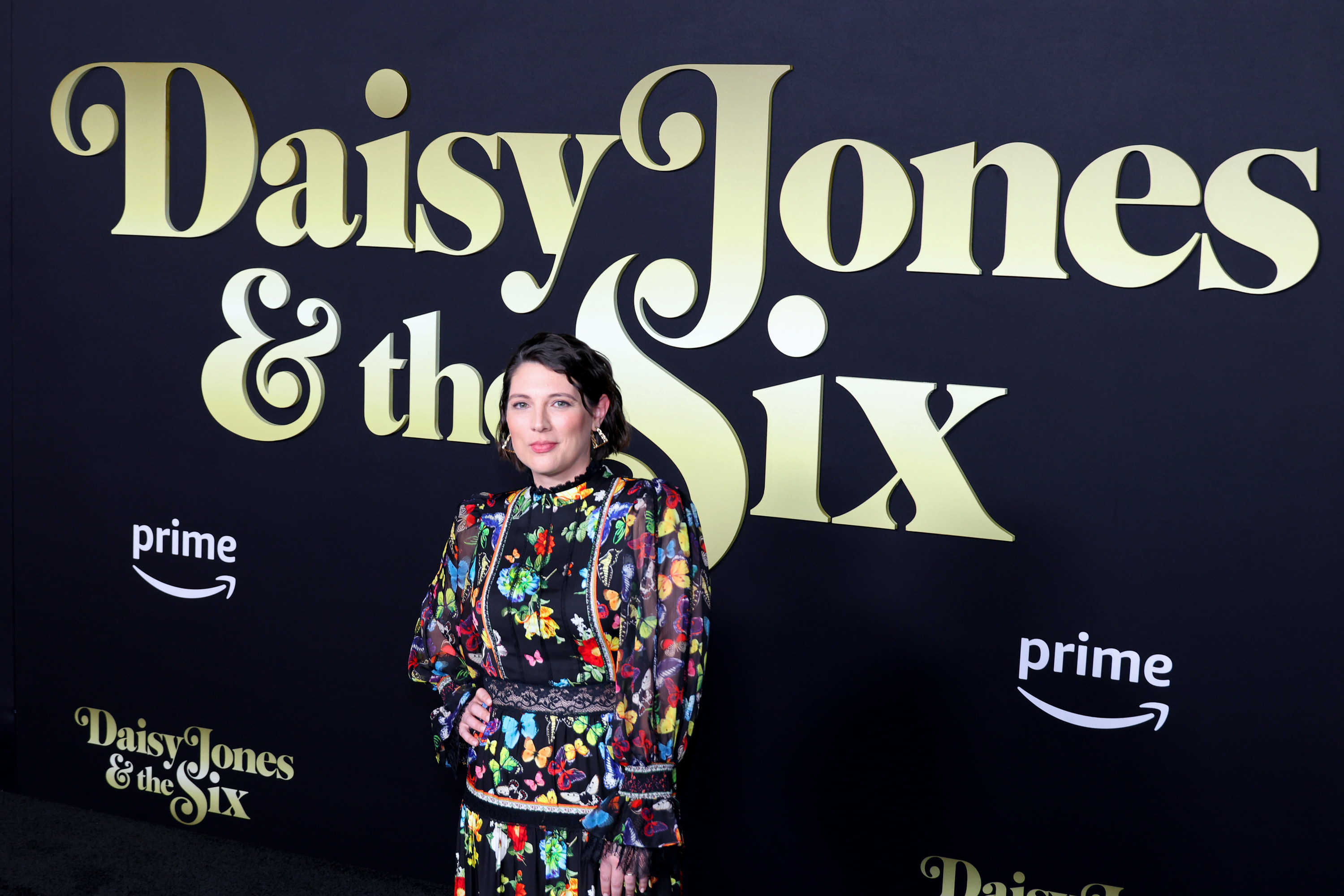 Image of author Taylor Jenkins Reid at the premiere of Daisy Jones and the Six