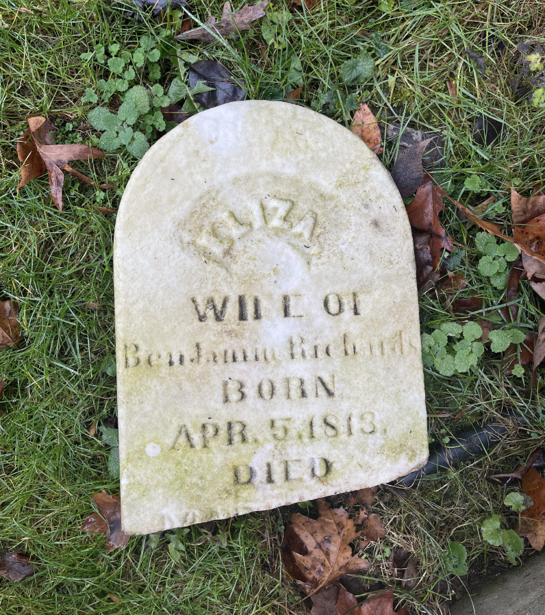 piece of a gravestone
