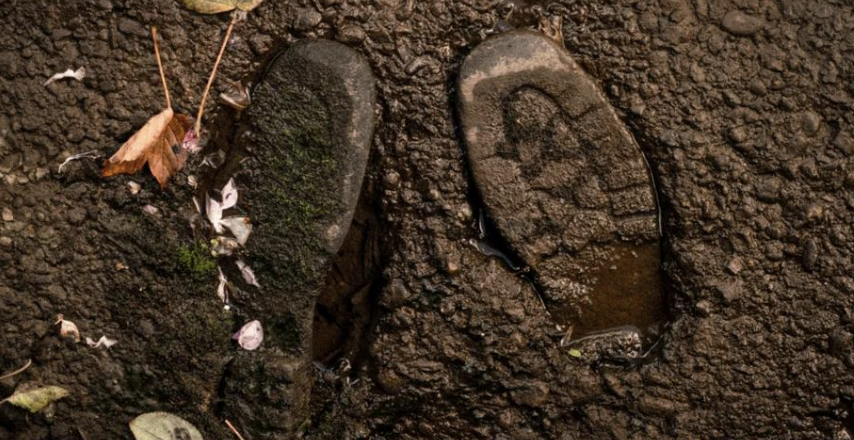 soles of the shoes