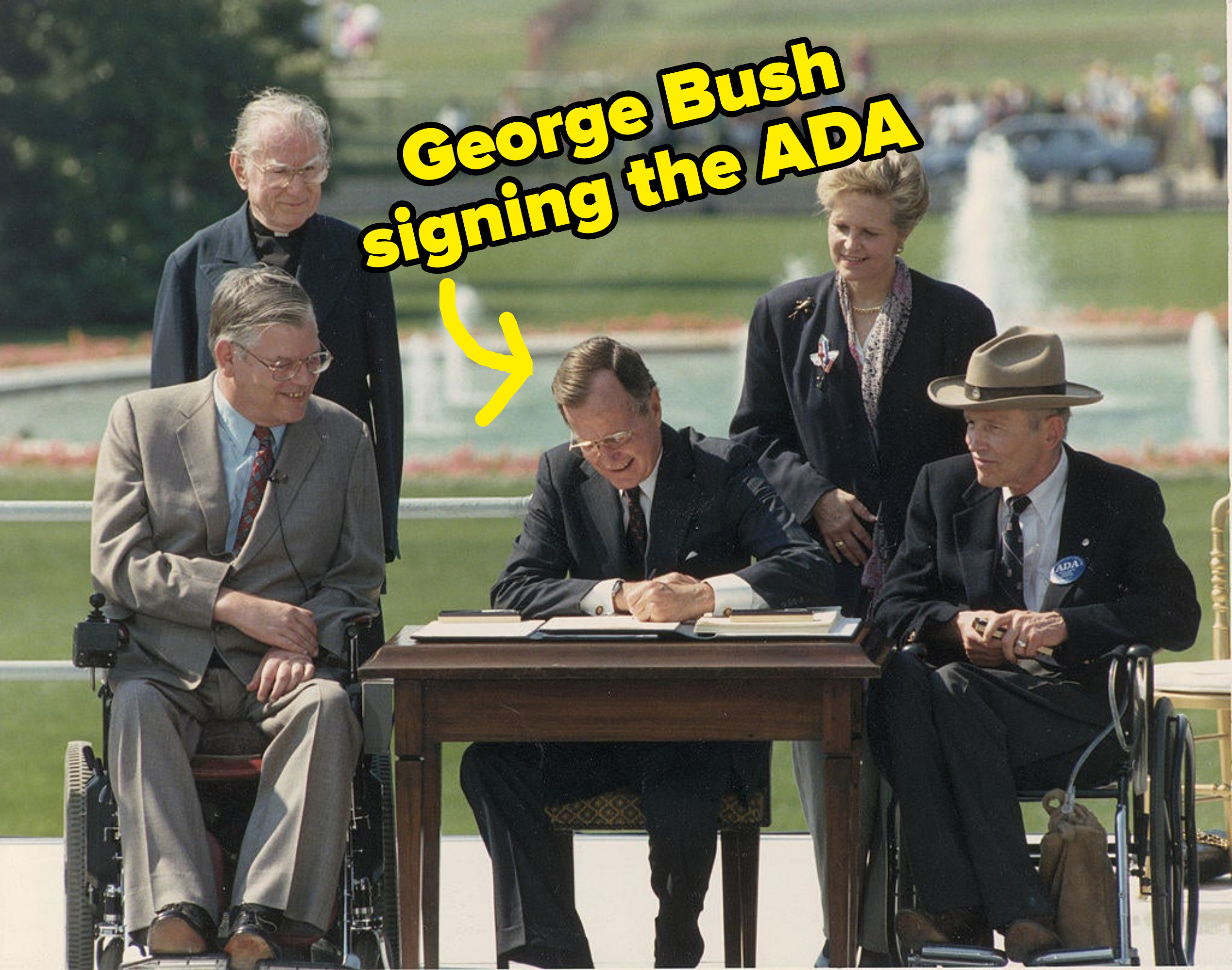 George Bush signing the ADA