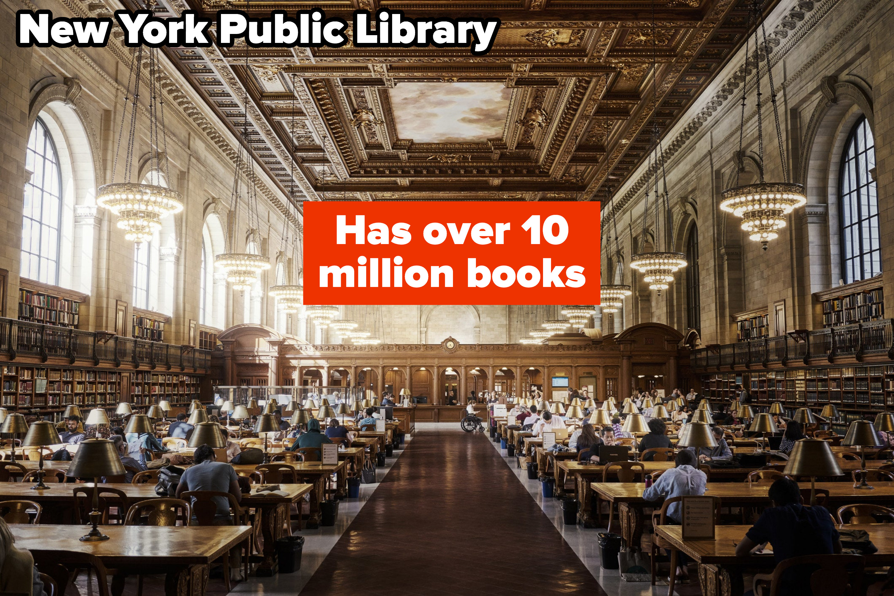 People in a library