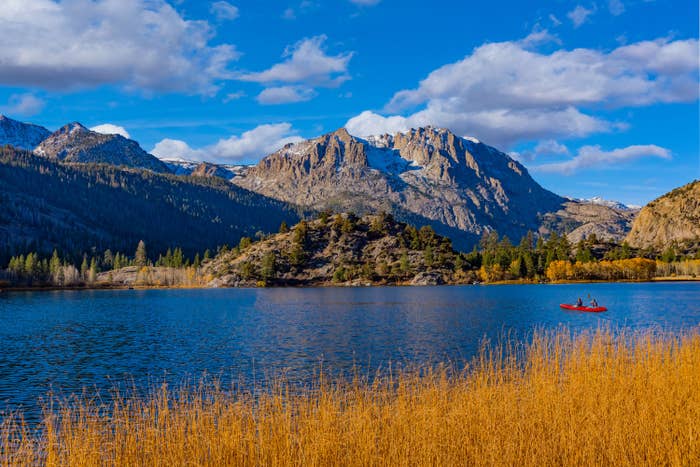 Recreational pursuit at Gull Lake near June Lake California