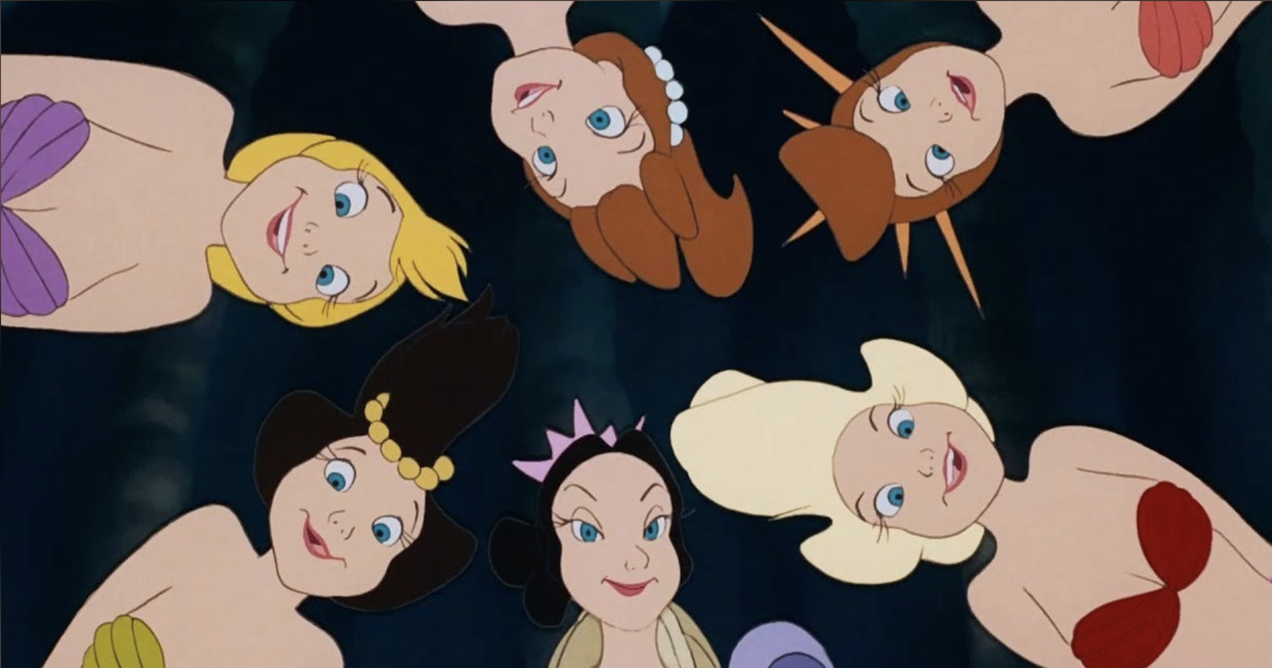 animated sisters from the little mermaid