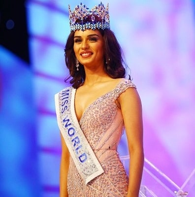 Miss India Manushi Chhilar celebrates after winning the 67th Miss World final contest