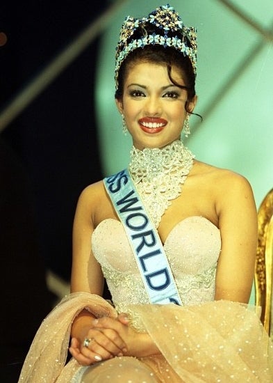 Miss World 2000 winner, Miss India, Priyanka Chopra during the Miss World contest