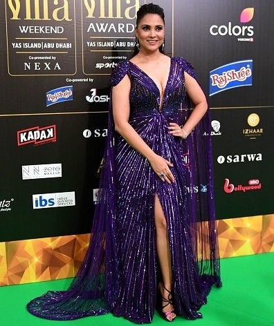 Bollywood actress Lara Dutta arrives for the green carpet of 22nd edition of the International Indian Film Academy (IIFA) Awards