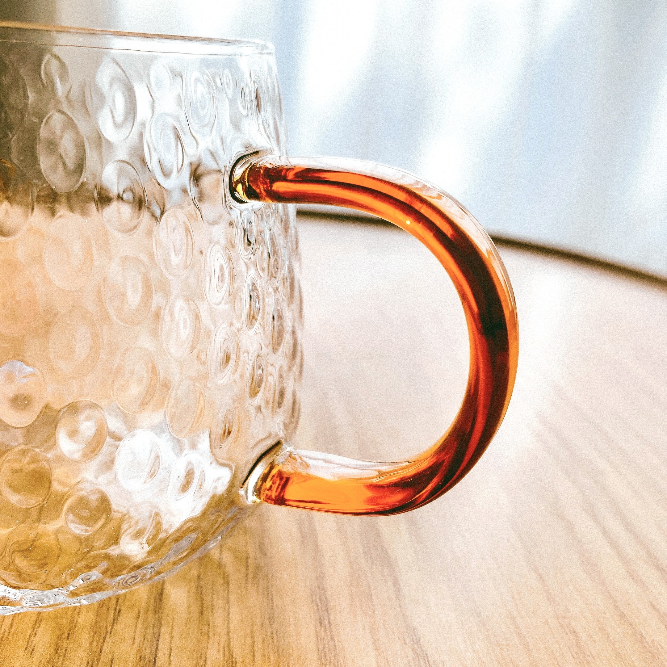 DAISO（ダイソー）のおすすめのグラス「耐熱グラス（ドット紋、360ml）」