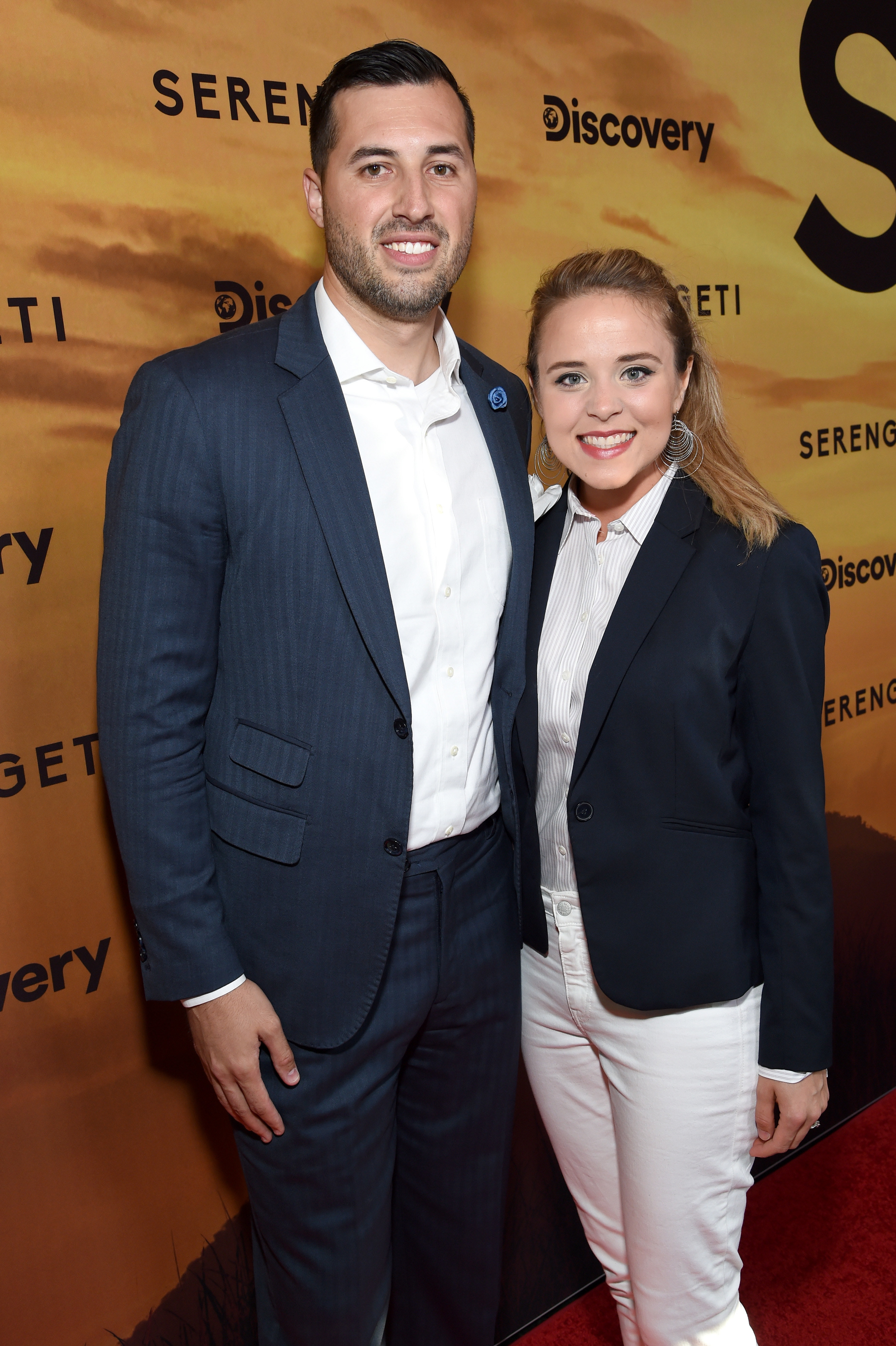 Jeremy Vuolo and Jinger Duggar Vuolo attend Discovery&#x27;s &quot;Serengeti&quot; premiere at Wallis Annenberg Center for the Performing Arts on July 23, 2019 in Beverly Hills, California