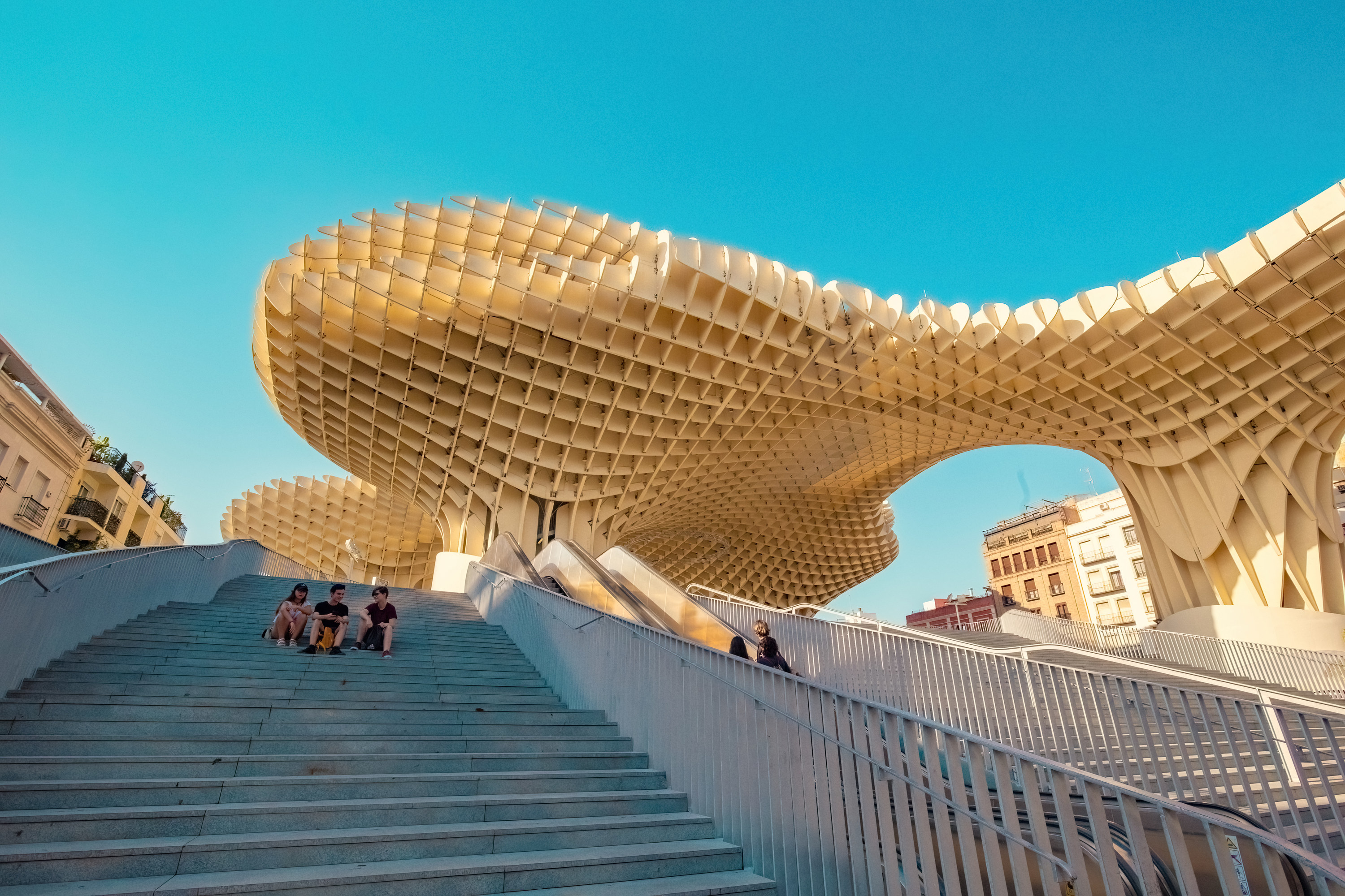 Las Setas De Sevilla (Sevilla Mushrooms) center on sunny day, Andalusia, Spain