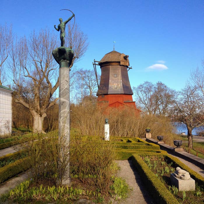 Windmill in a garden