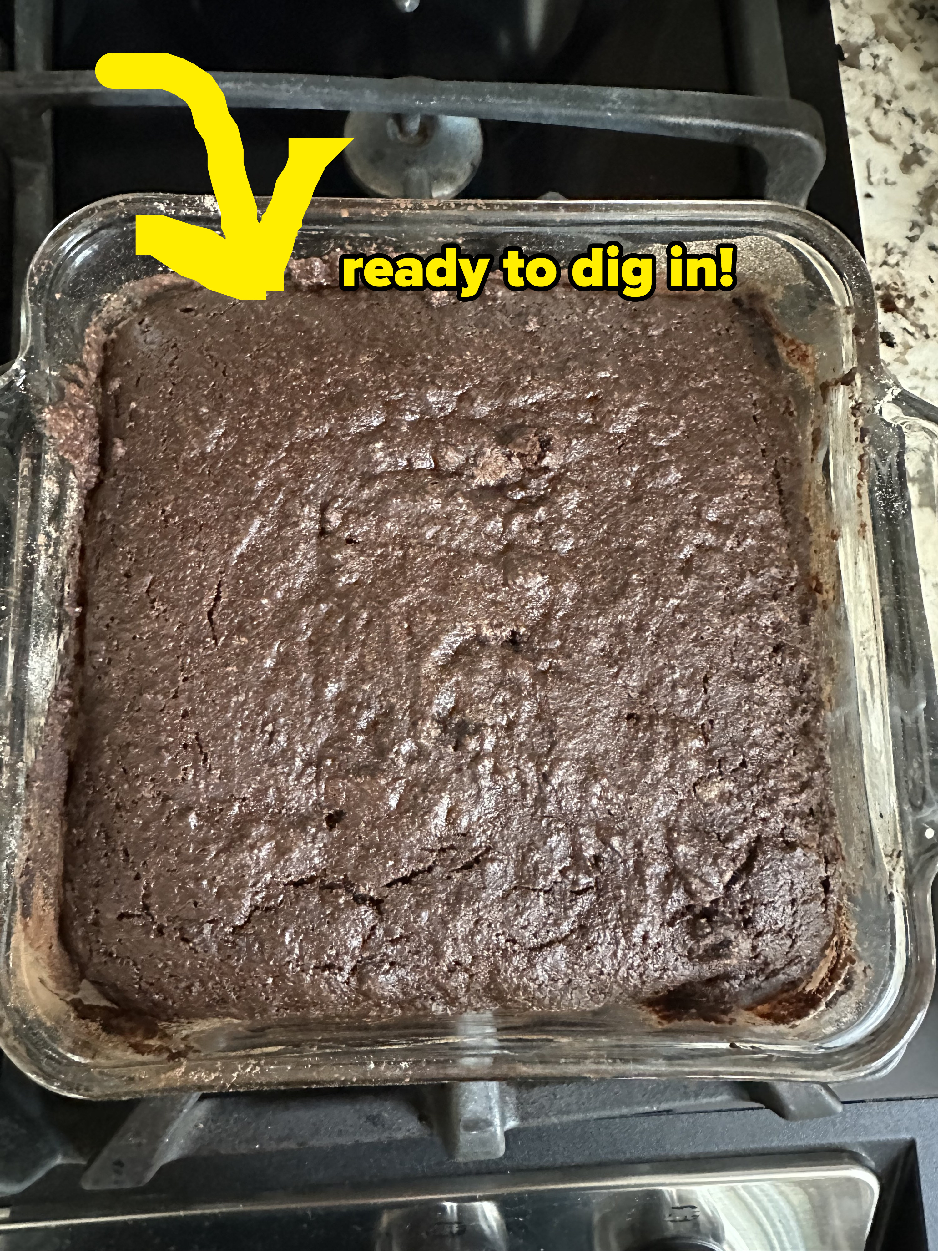a freshly baked chocolate cake