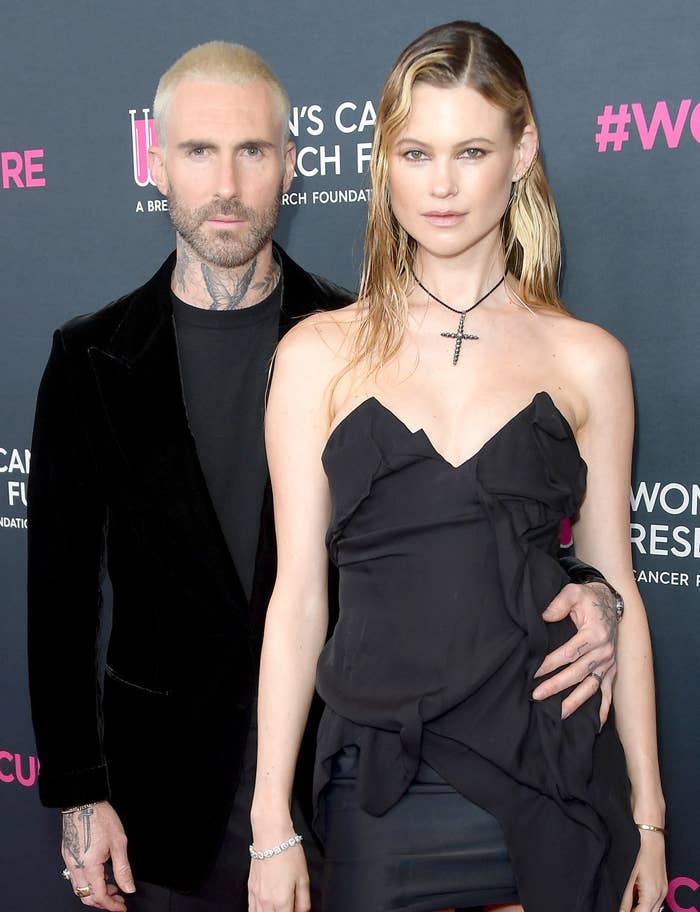 Adam and Behati on the red carpet