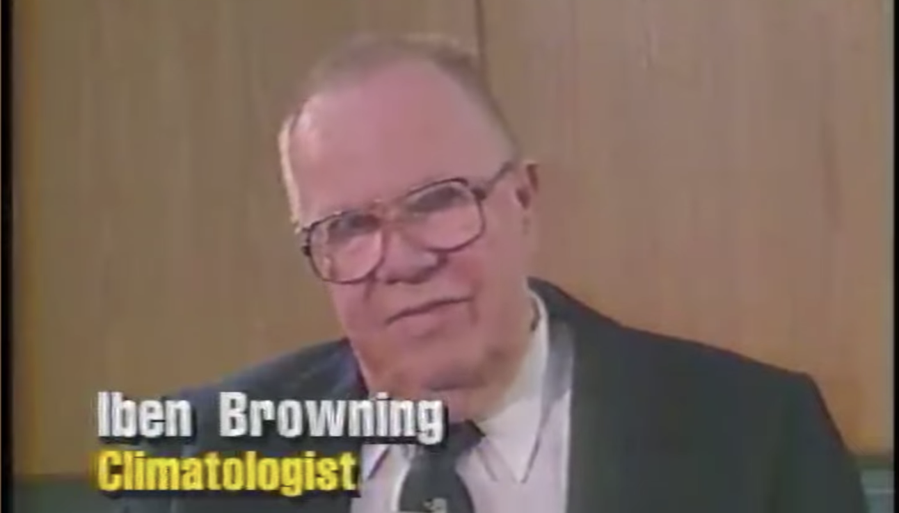 Iben Browning identified as a climatologist on TV