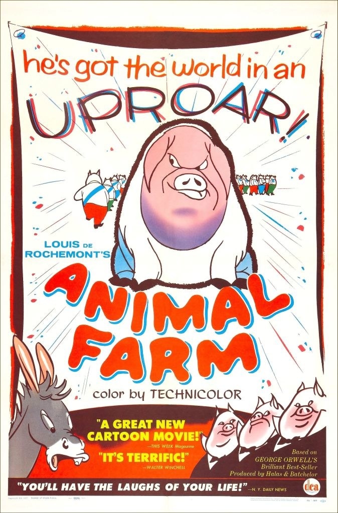 Animated Animal Farm movie poster