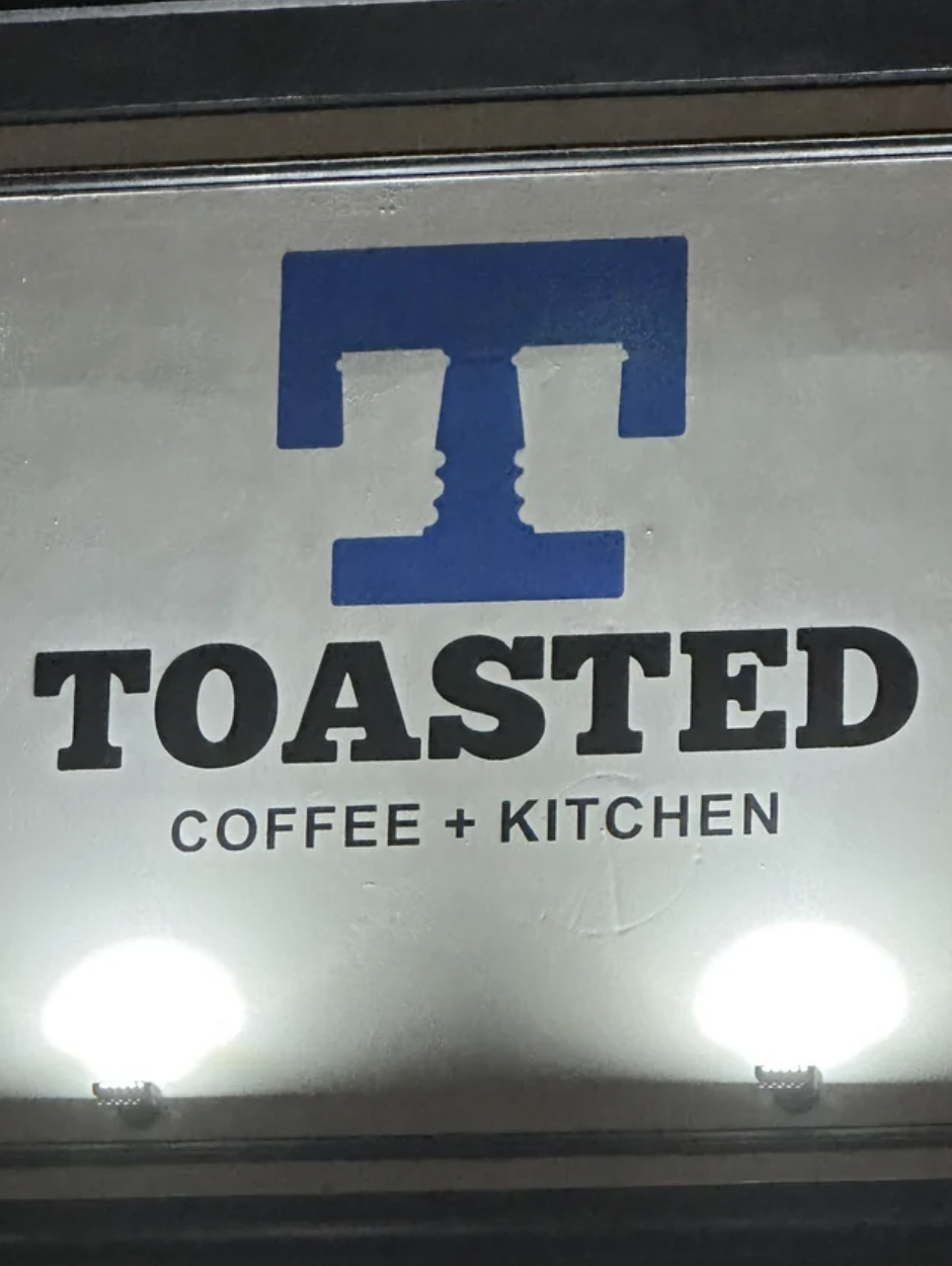 the logo at the coffee shop