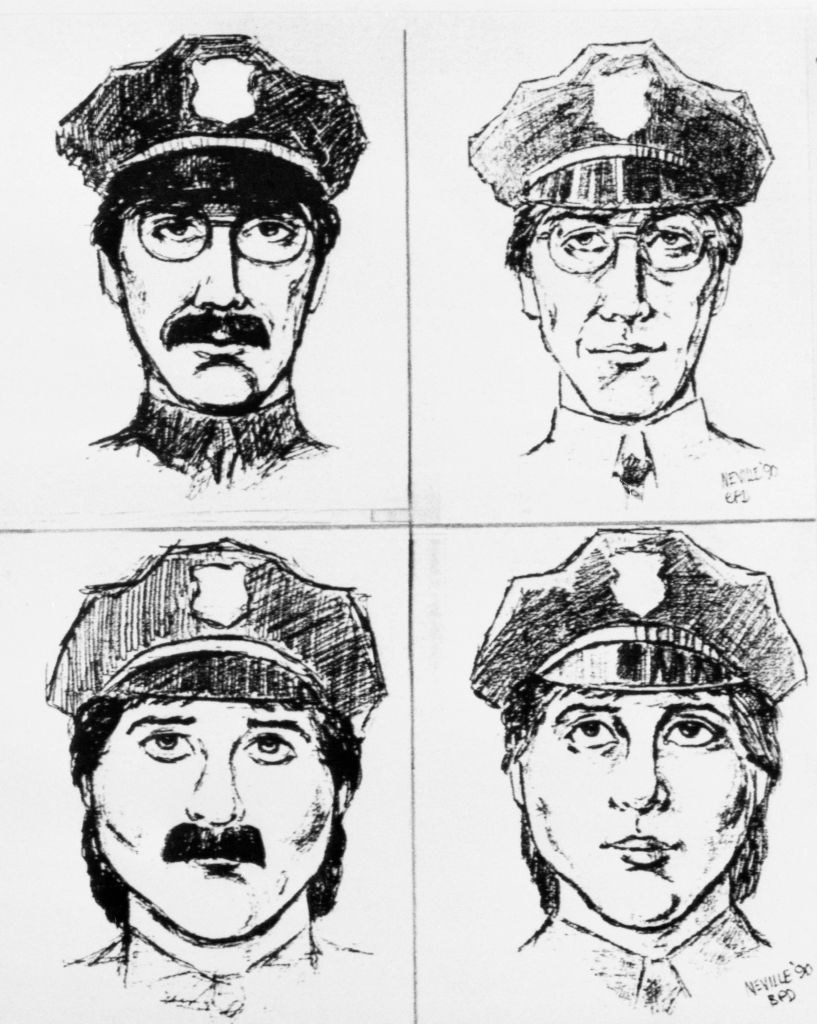 波士顿联邦调查局草图的两个男人冒充警察和抢劫了伊莎贝拉管家加德纳博物馆