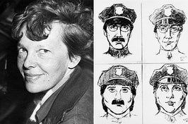 amelia earhart and FBI sketches of police officers