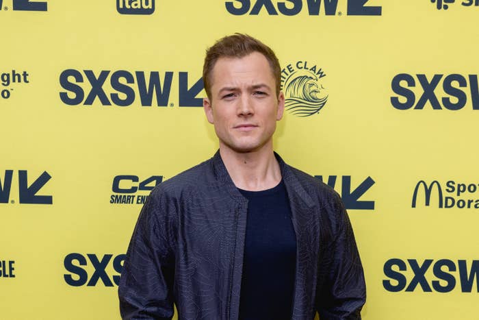 Closeup of Taron Egerton