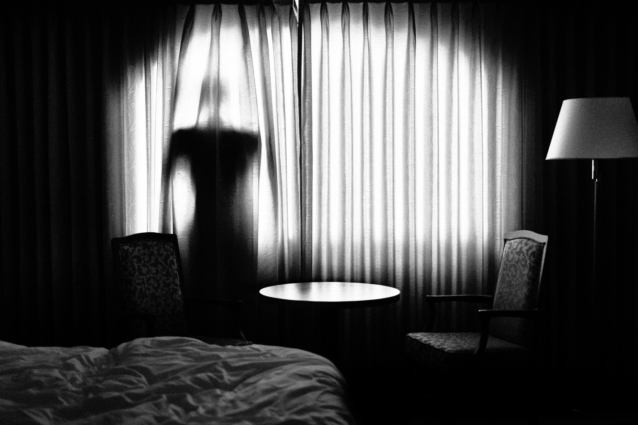 shadow in the room&#x27;s window