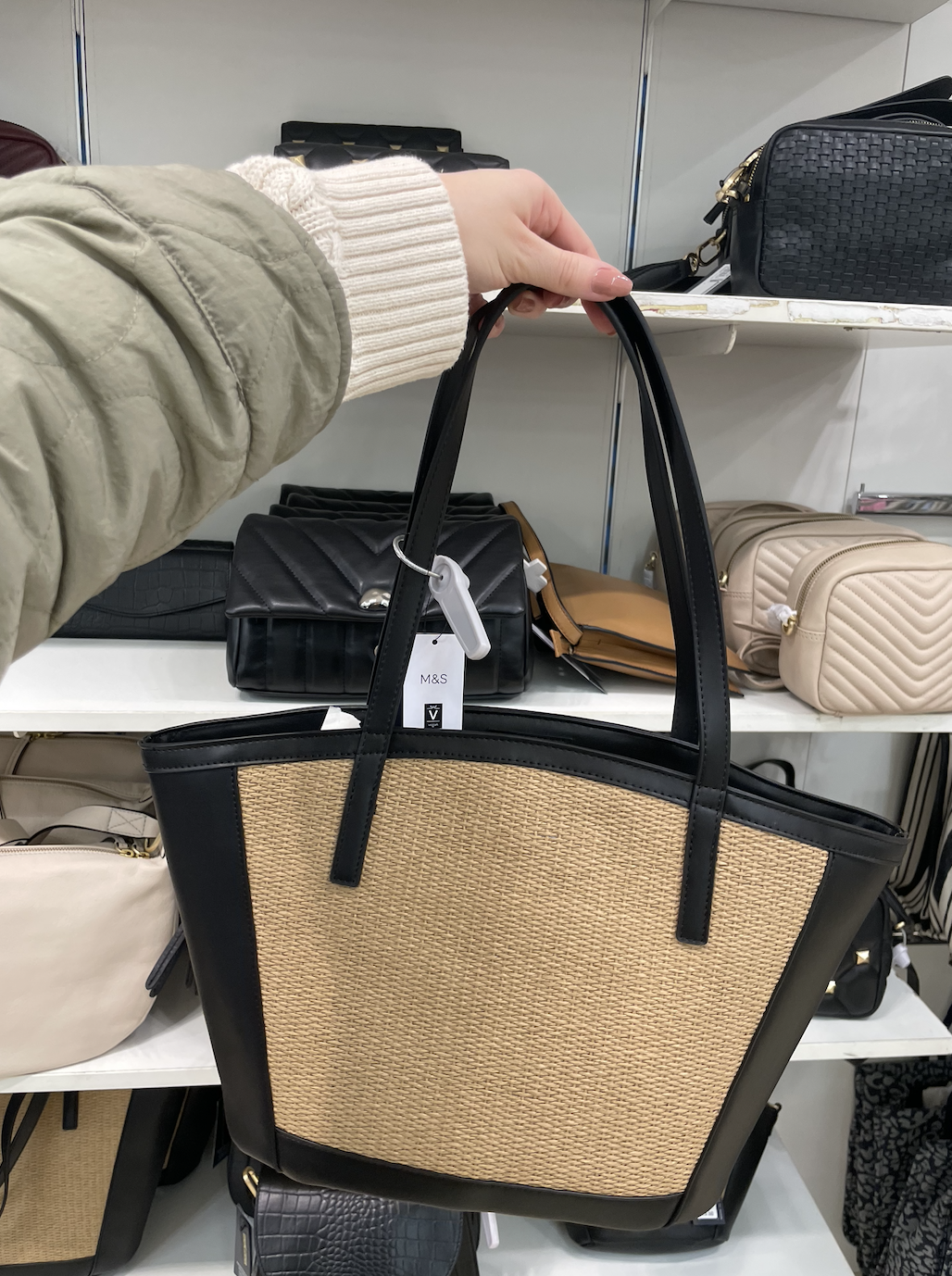 M&s leather handbags on sale sale