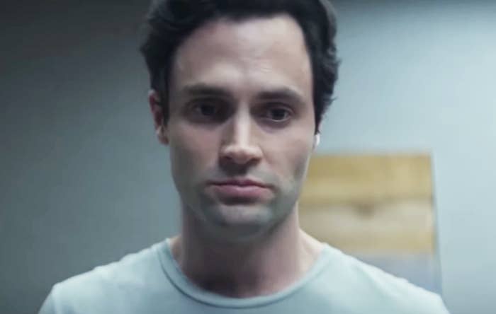 close-up of a person's blank expression