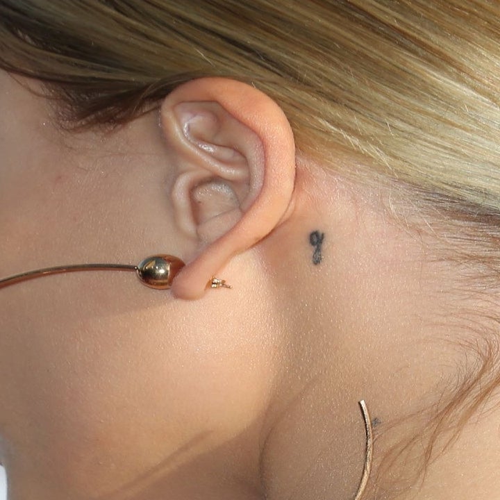 The back of Hailey's left ear