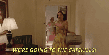 GIF of Ms. Maisel saying &quot;We&#x27;re going to the Catskills&quot;