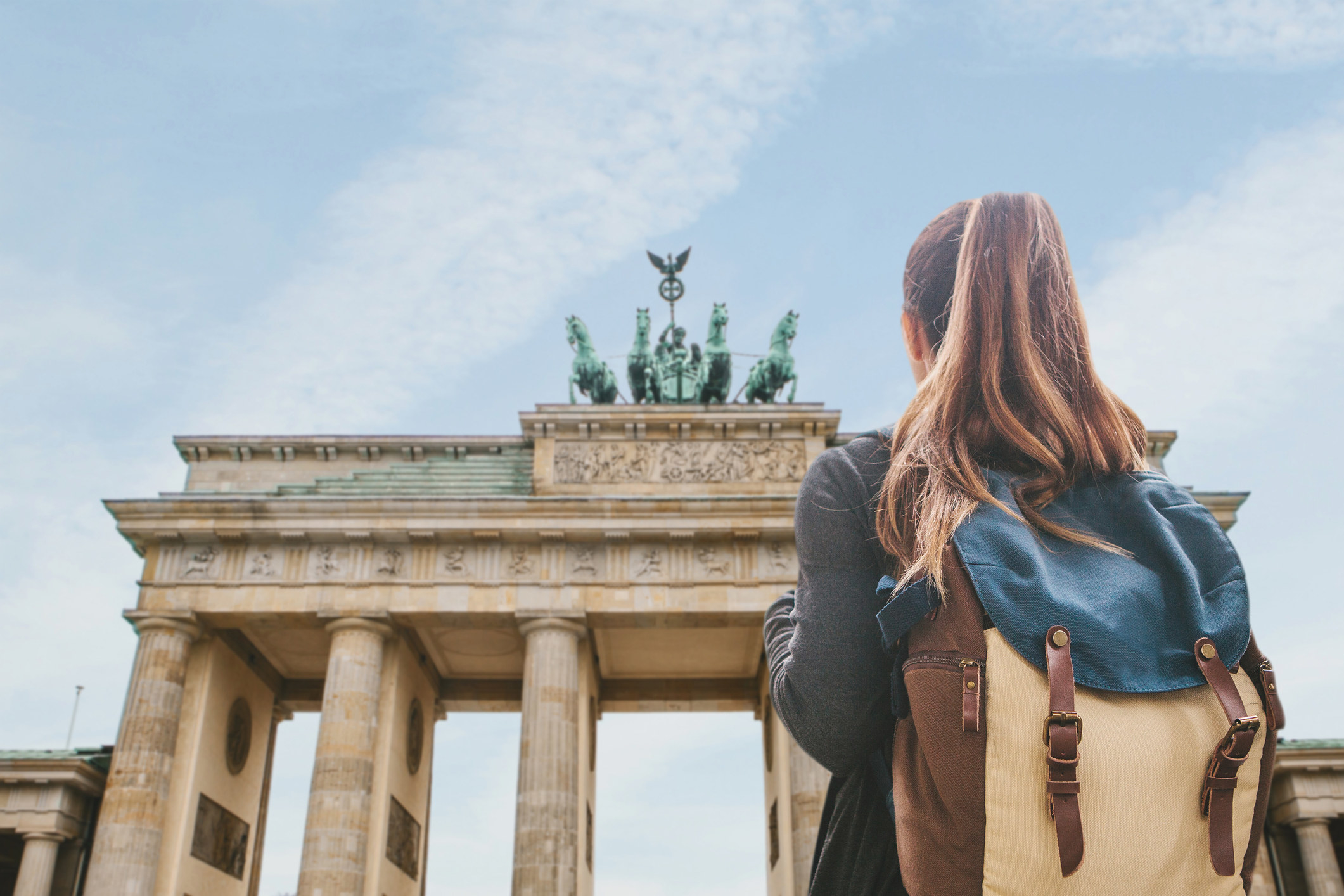 A tourist in Berlin.