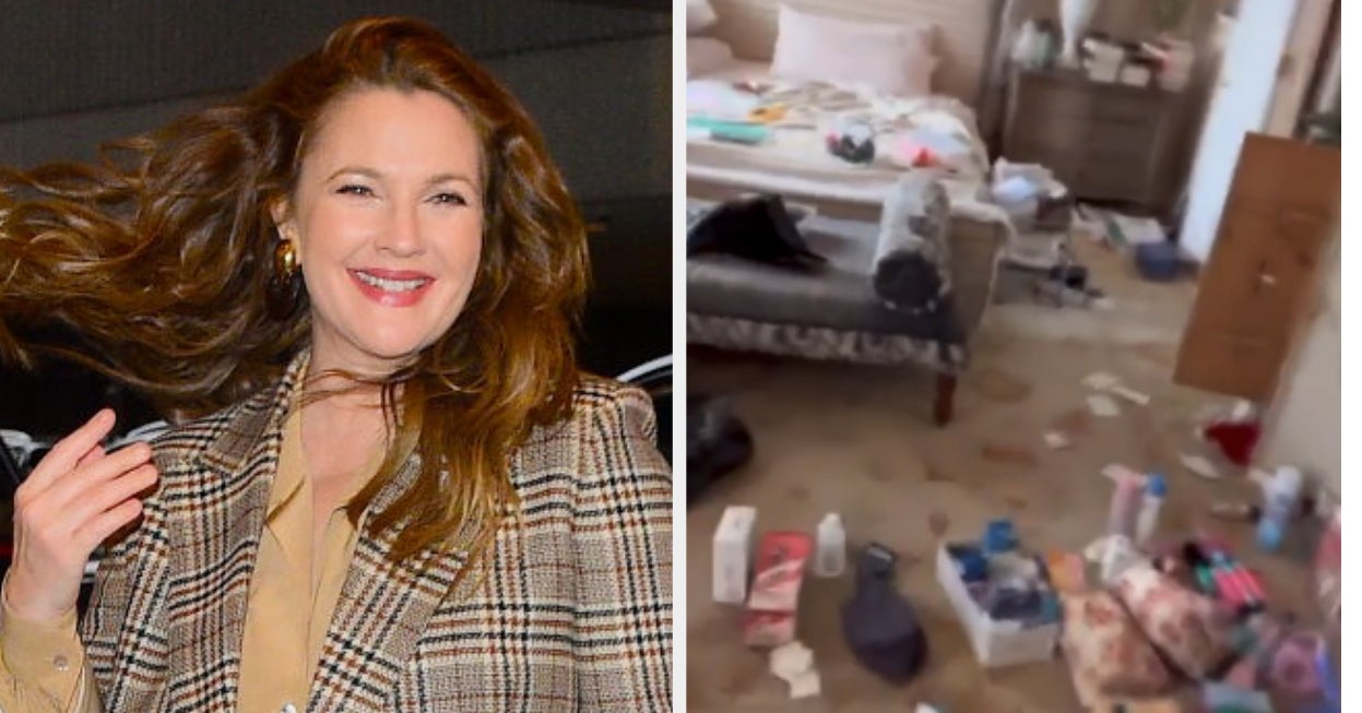These Before And After Photos Of Drew Barrymore’s Messy Bedroom Will Bring You Absolute Peace And Joy