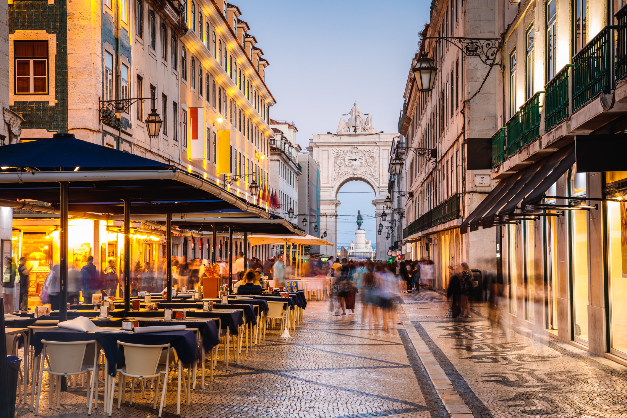 Lisbon at night.