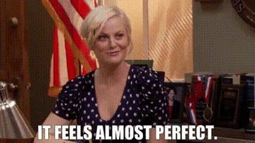 A woman saying &quot;It feels almost perfect&quot;