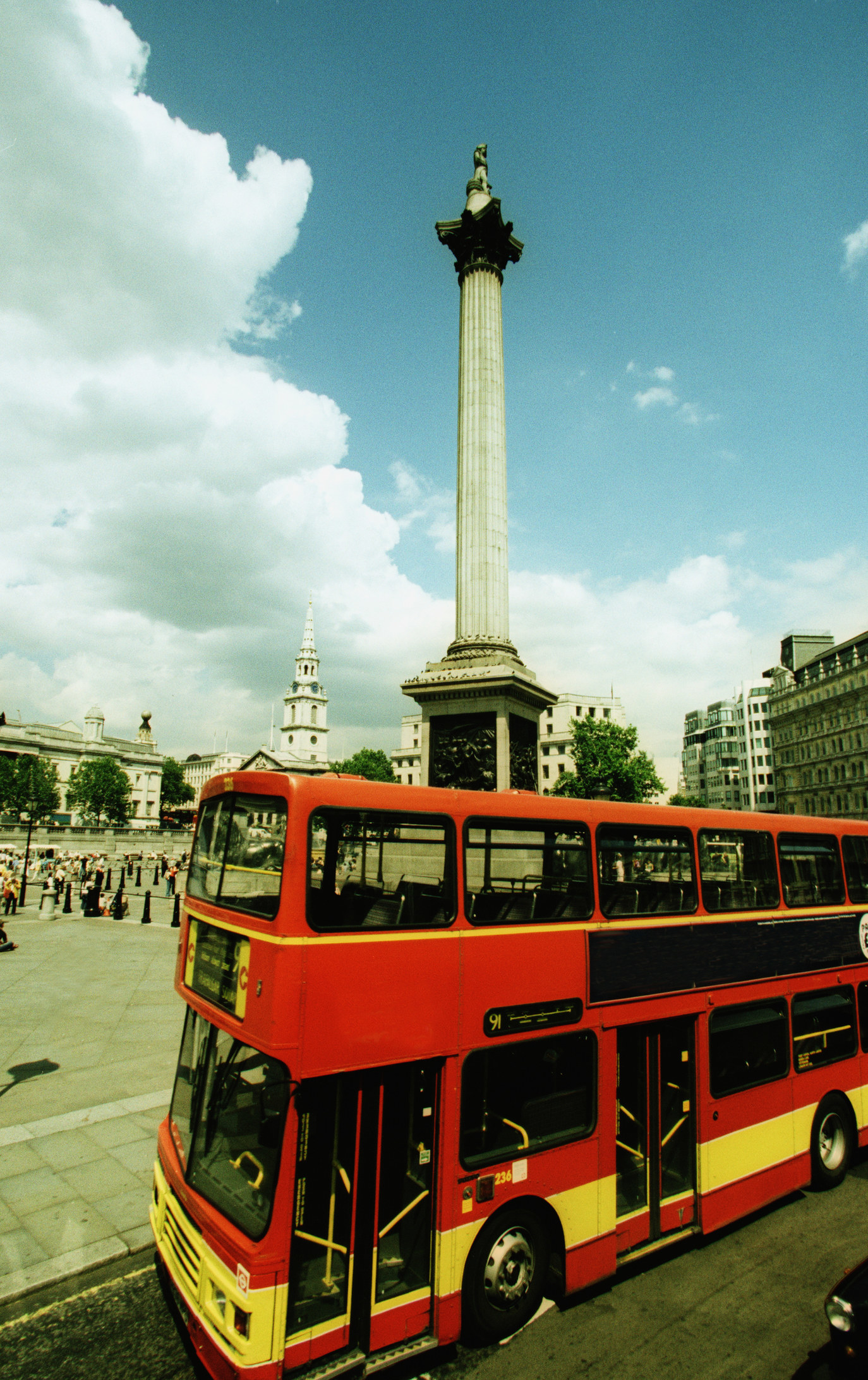 A double decker bus in London.