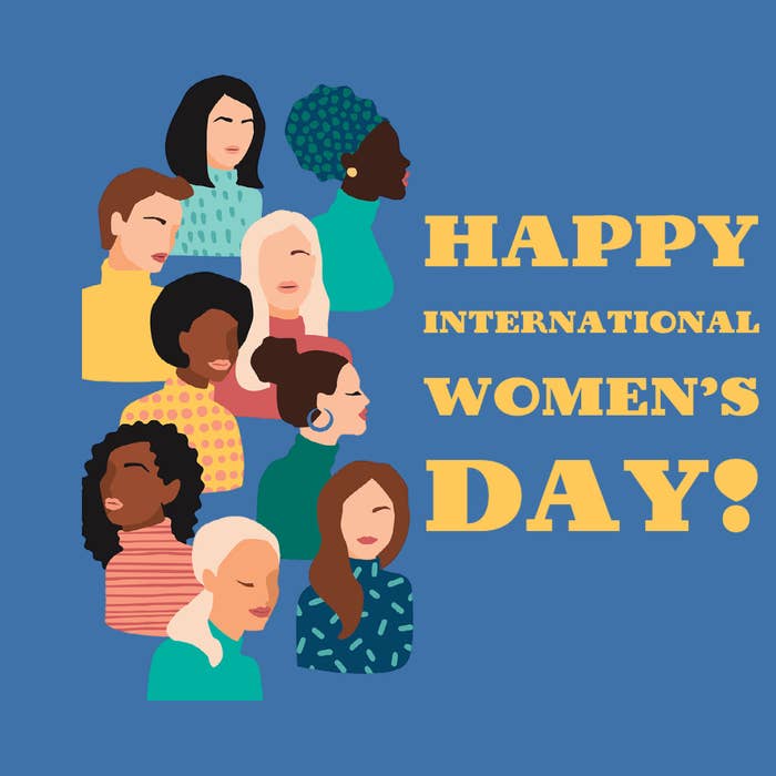 Graphic that says Happy International Women&#x27;s Day!