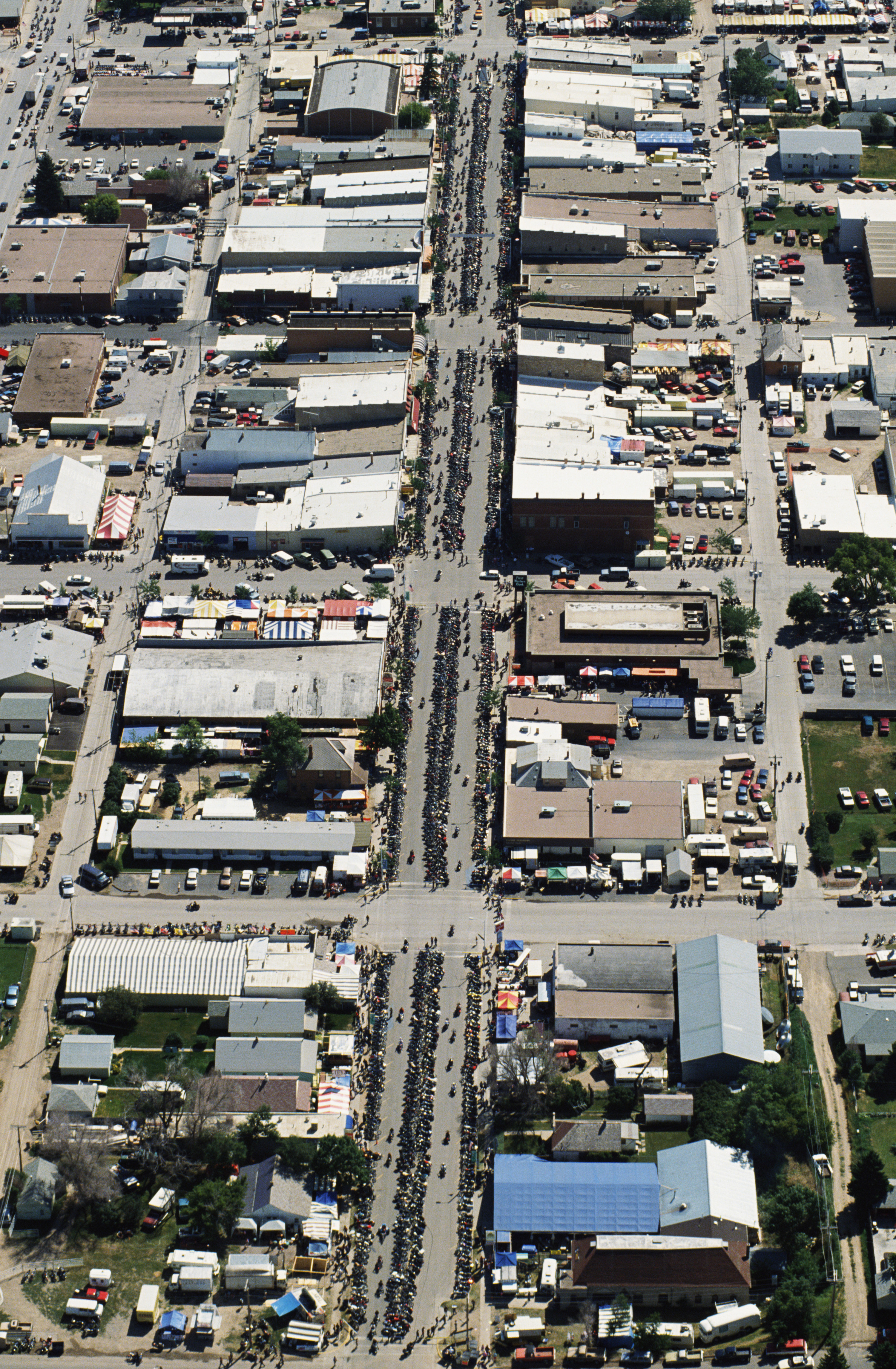 Aerial view of a neighborhood in South Dakota