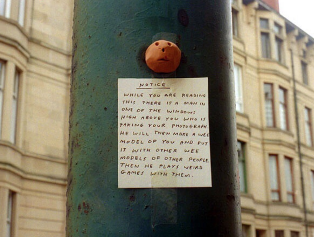 A note on a telephone pole
