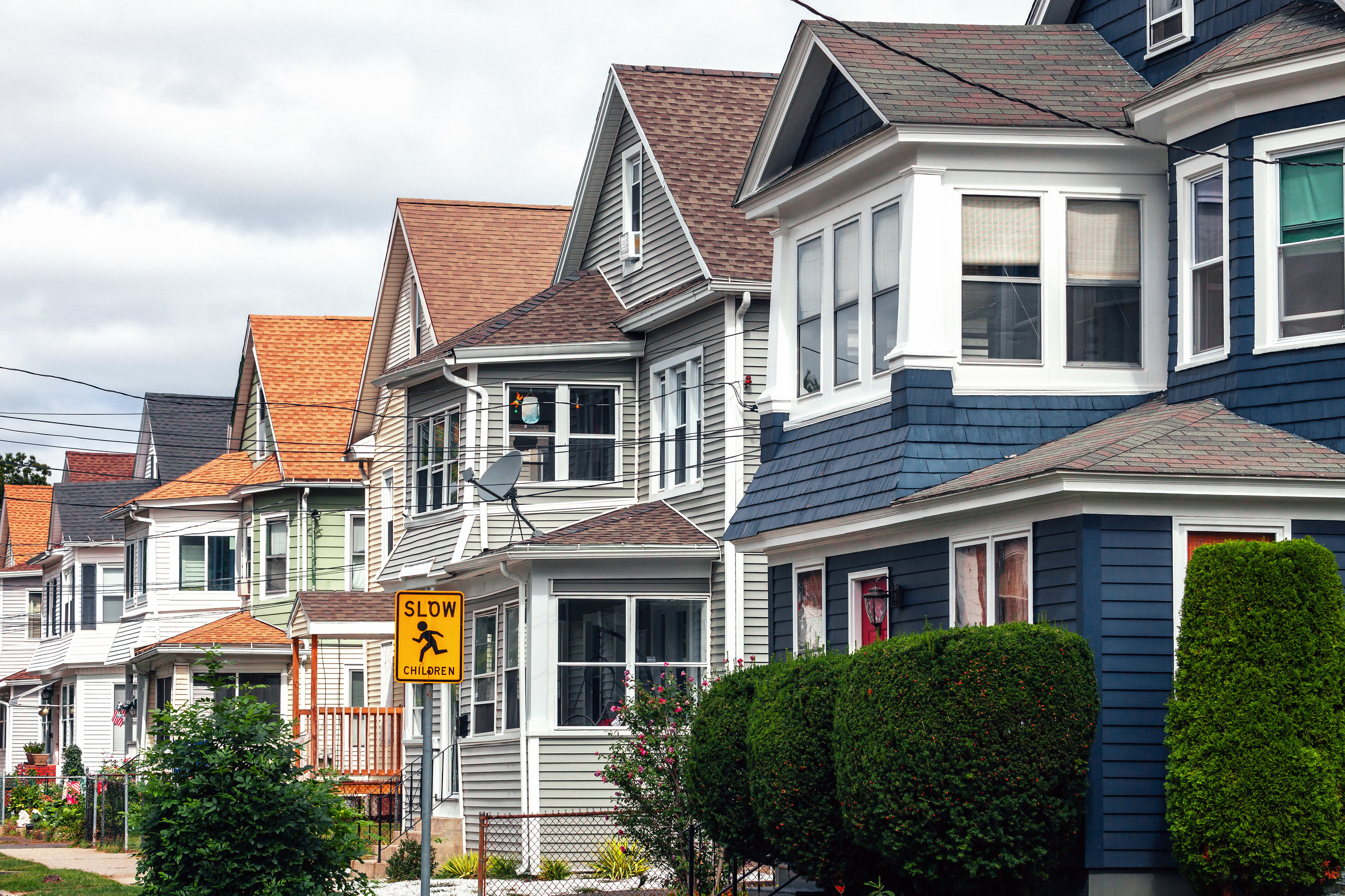 American homes in Springfield, Massachusetts, USA