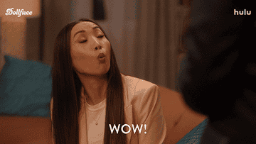 Brenda Song says, &quot;Wow!&quot; in shock in Dollface