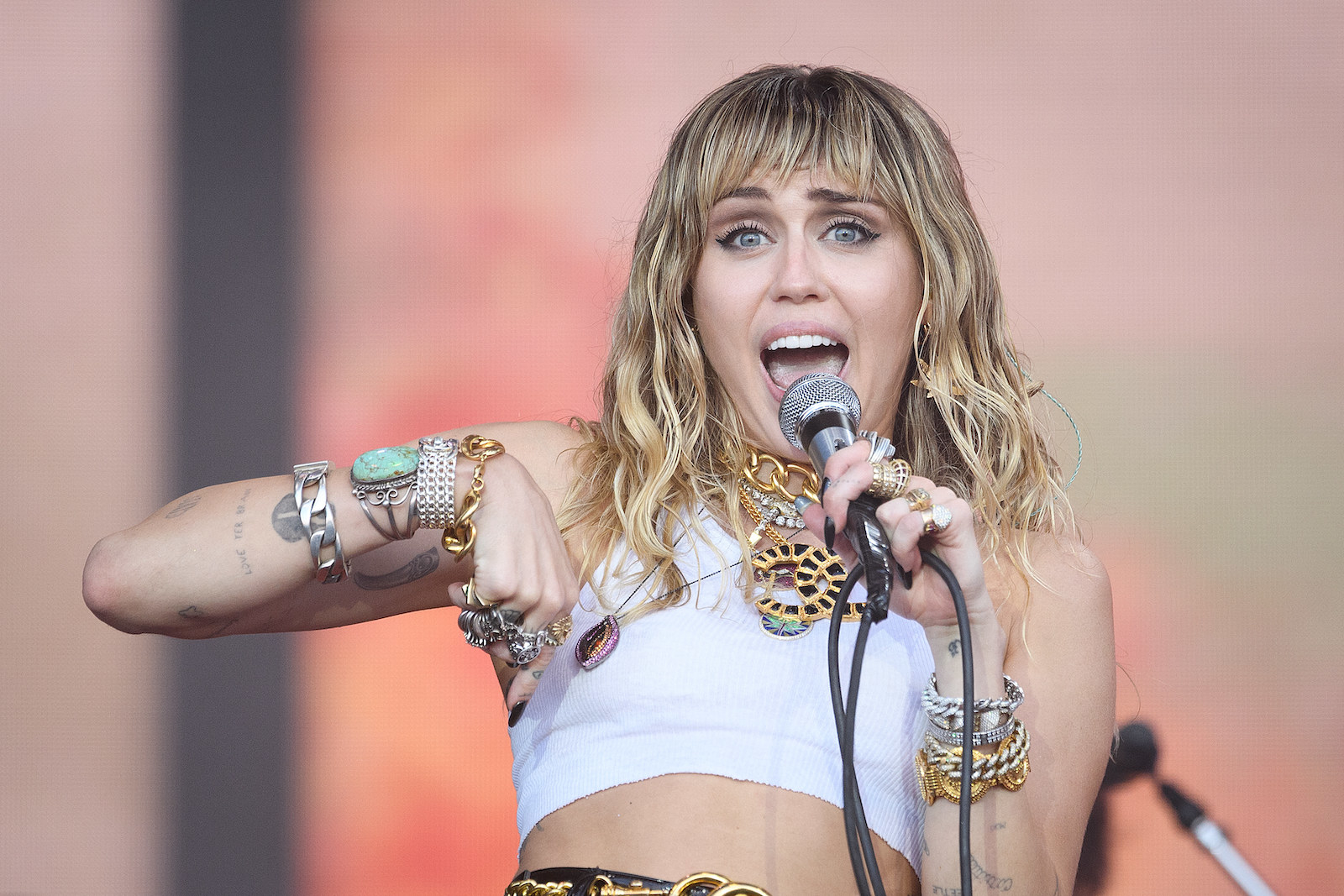 Miley Cyrus onstage