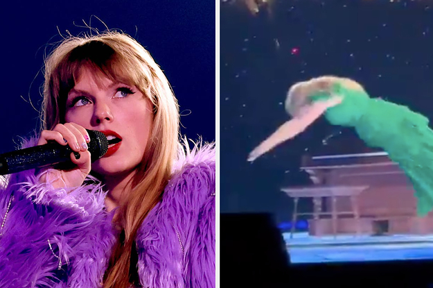 Taylor Swift’s “Stage Dive” Is Going Viral — Like, She Dives Head First INTO THE STAGE, As If It’s A Swimming Pool